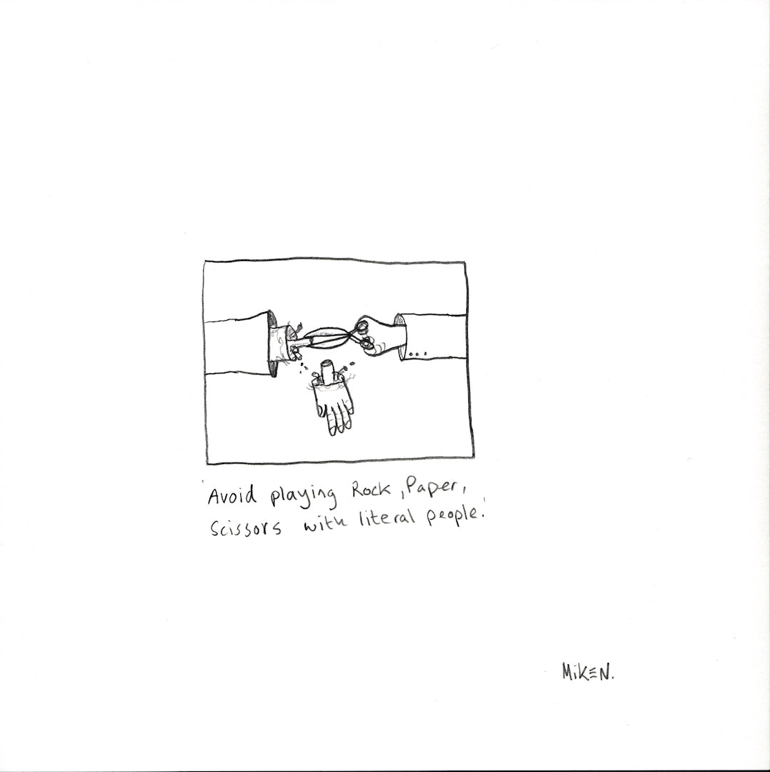 Avoid playing Rock, Paper, Scissors with literal people